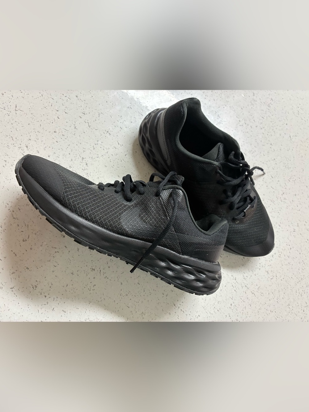 Nike Revolution 6 Next Nature Triple Black Running Shoes 5Y Fits Womens 6.5